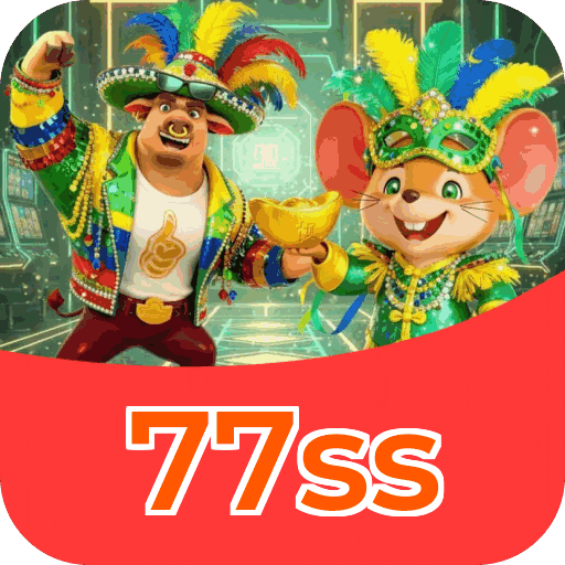 Interface do aplicativo 77ss mostrando jogos disponíveis no iOS e Android